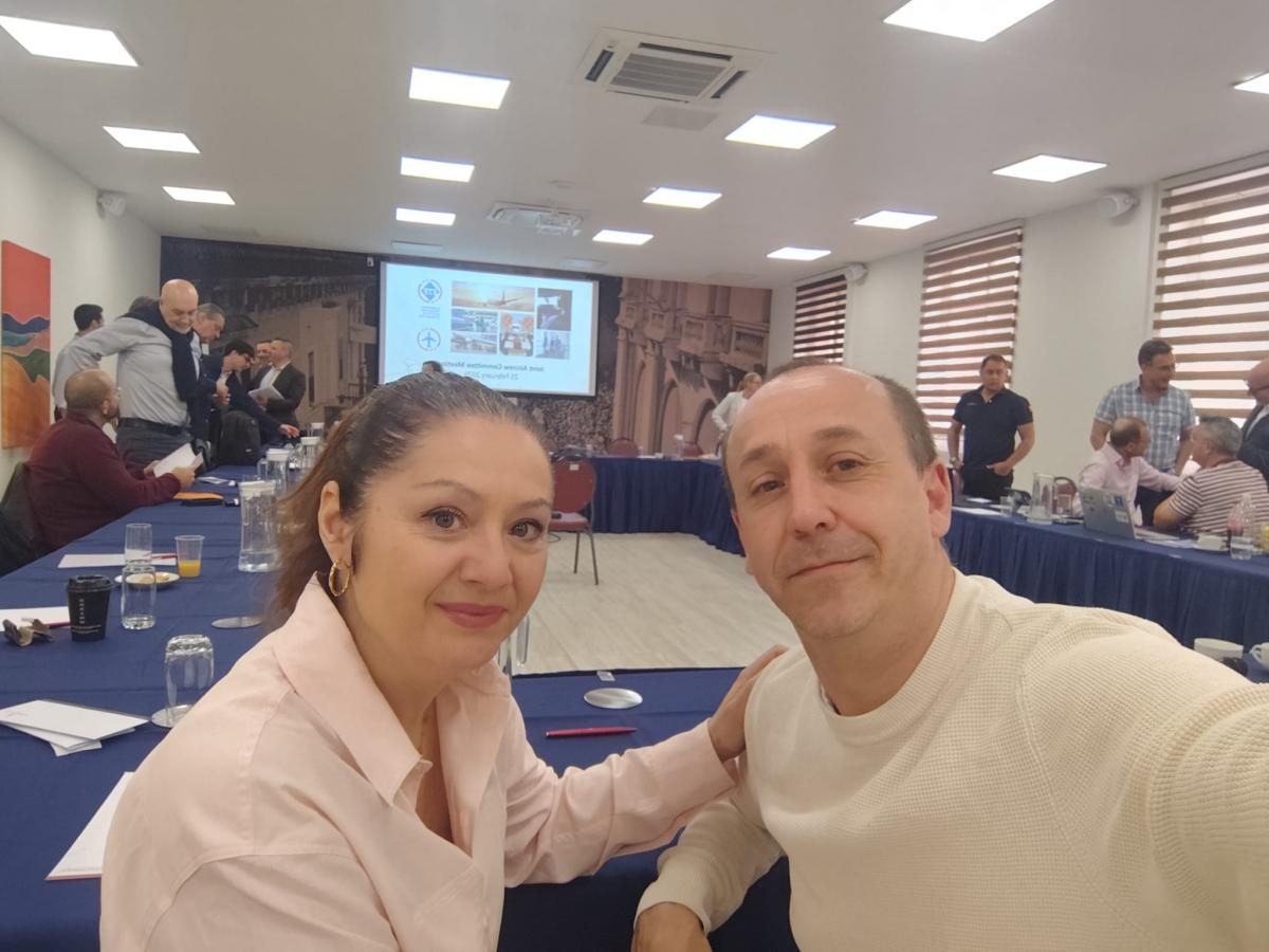 Nuestros compañer@s durante un momento en las jornadas de trabajo.