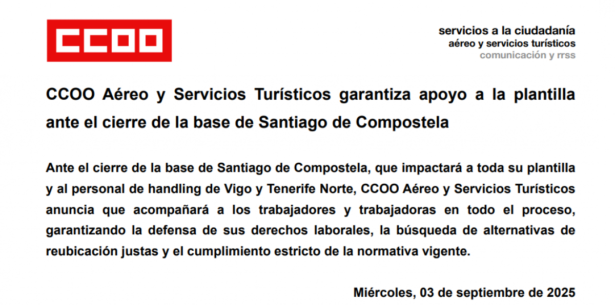 Comunicado RYR