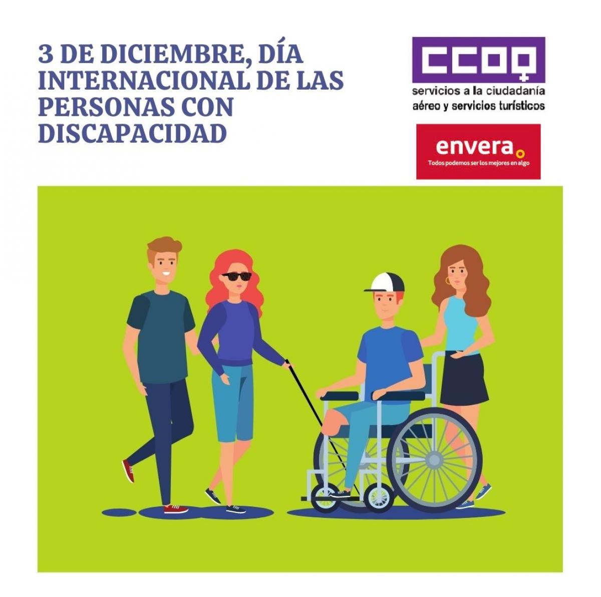 El Sector Aéreo y Servicios Turísticos de CCOO, comprometido con la inserción laboral en el Día Internacional de las Personas con Discapacidad.